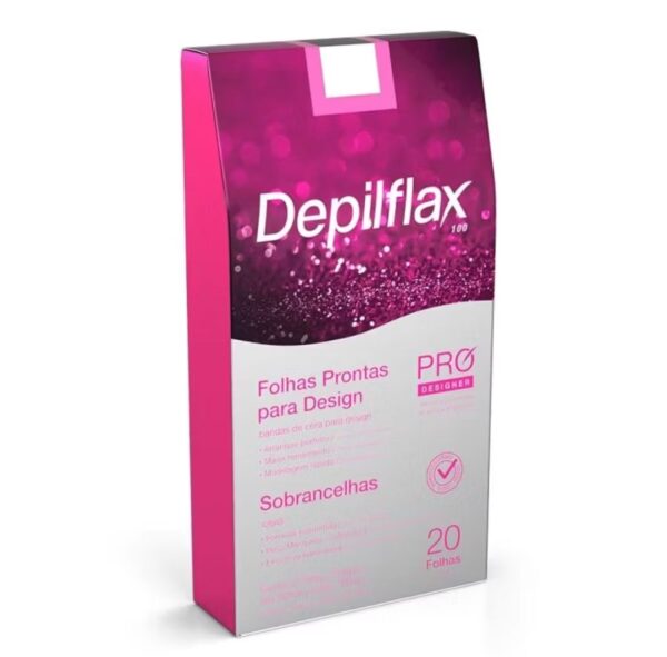 Depilflax Folhas Prontas Rosa para Design de  Sobrancelhas 20 folhas - Image 2