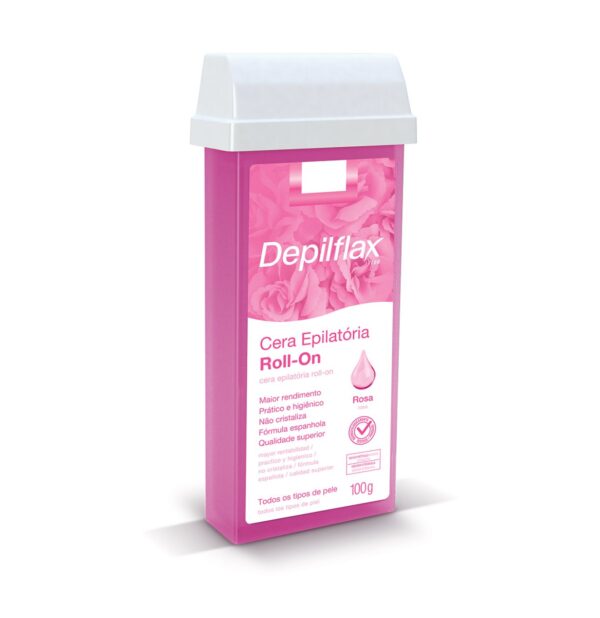 Cera Refil Roll On Depilflax Rosa 100g
