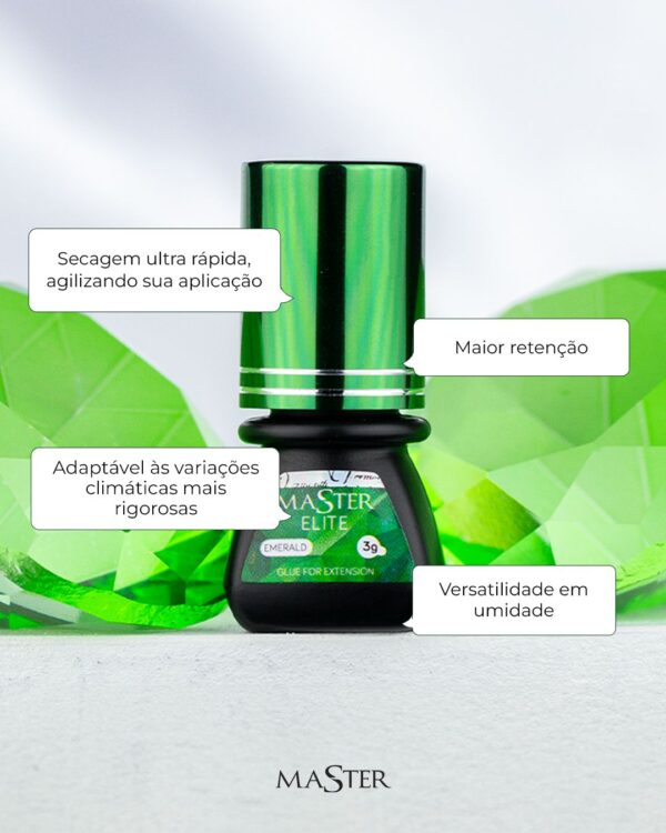 Cola Adesivo Emerald Master Elite 3ml Extensão De Cílios Anvisa - Image 3