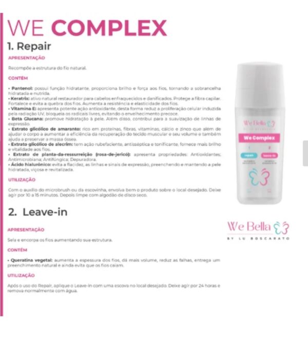 Kit We Complex Passo 1 Repair mais Passo 2 Leave-In We Bella - Image 3
